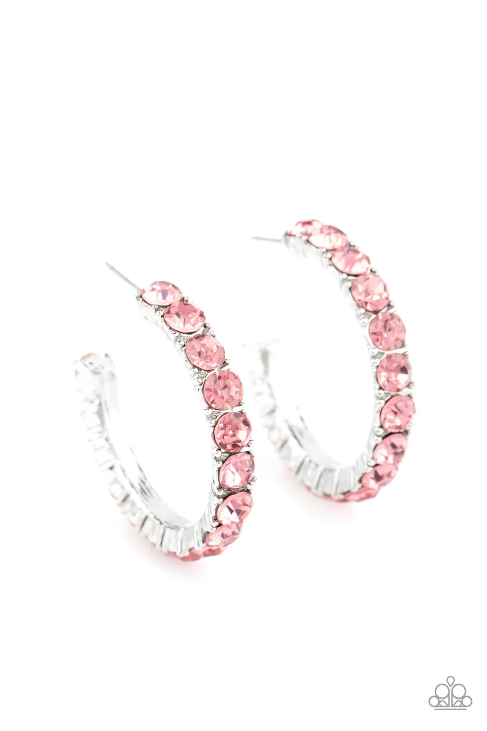 Paparazzi CLASSY is in Session - Pink Hoop Earrings