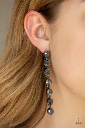 Paparazzi Dazzling Debonair - Black Earrings