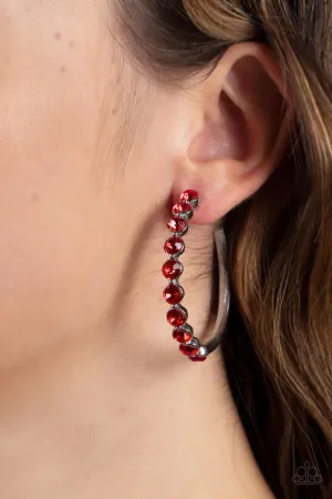 Paparazzi Photo Finish Earrings Red