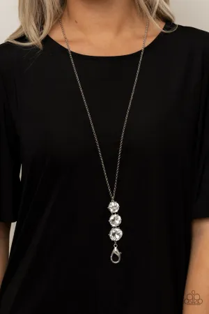 Paparazzi TRIPLE Effect - White Lanyard Necklace