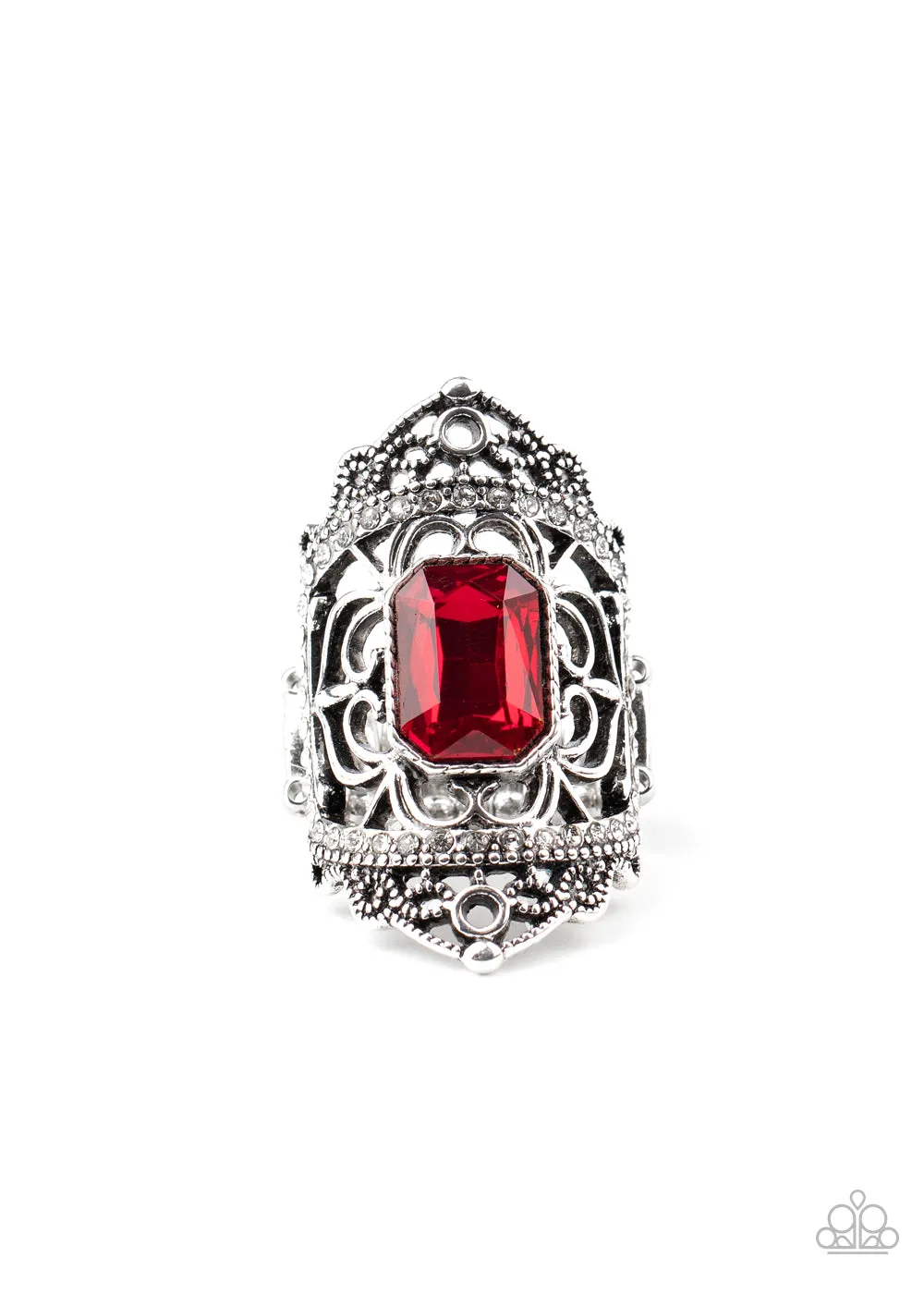 Paparazzi Undefinable Dazzle Ring Red