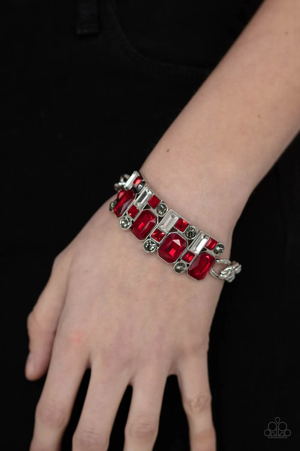 Paparazzi Urban Crest - Red Bracelet
