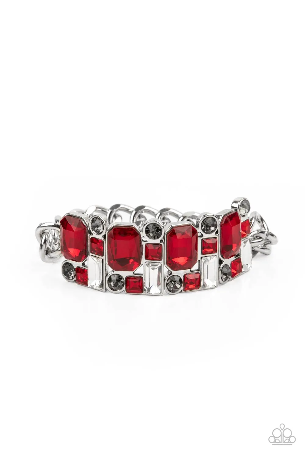 Paparazzi Urban Crest - Red Bracelet