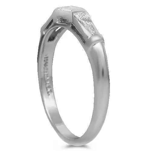 Platinum 950 Diamond Bridal Ring Set 4.56 Ctw