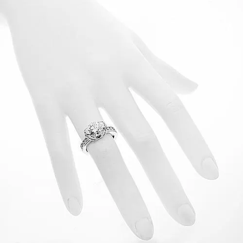 Platinum Diamond Engagement Ring 2.88 Ctw