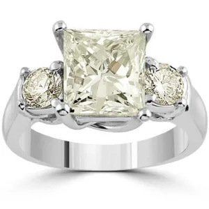 Platinum Diamond Engagement Ring 5.53 Ctw