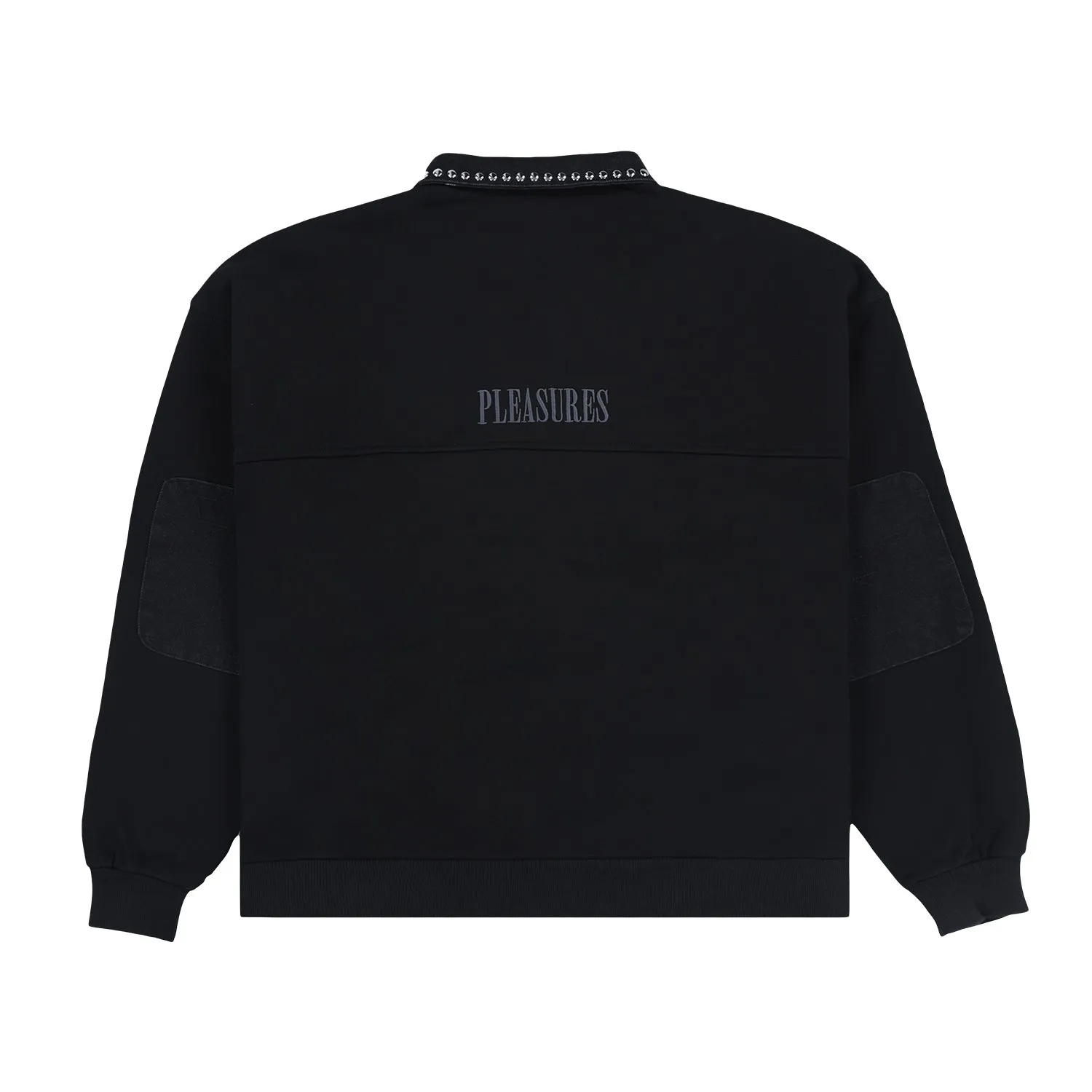 Pleasures Men Tweak Studded Polo Sweatshirt Black