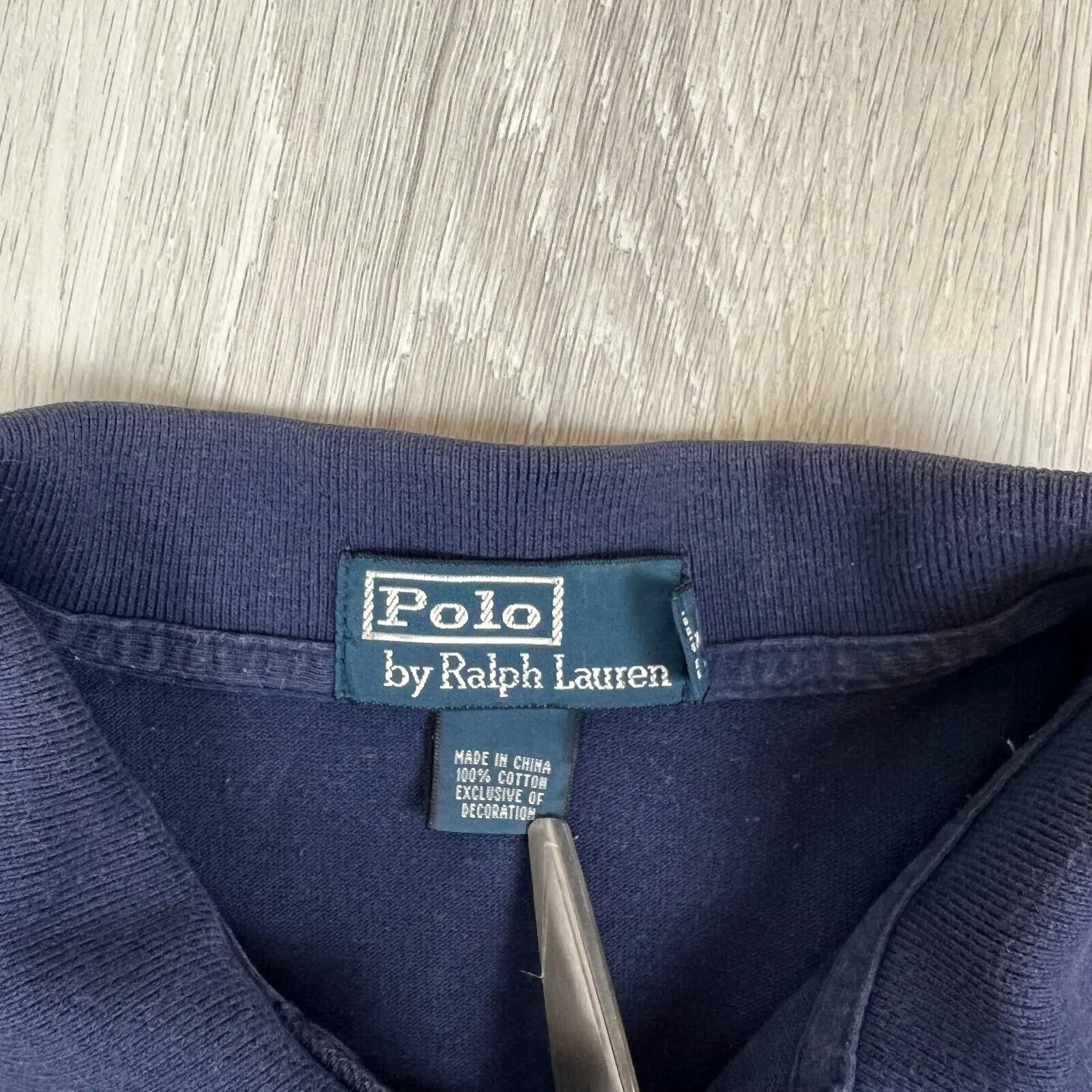 Polo Ralph Lauren Mens Navy Blue Polo Shirt Size Large