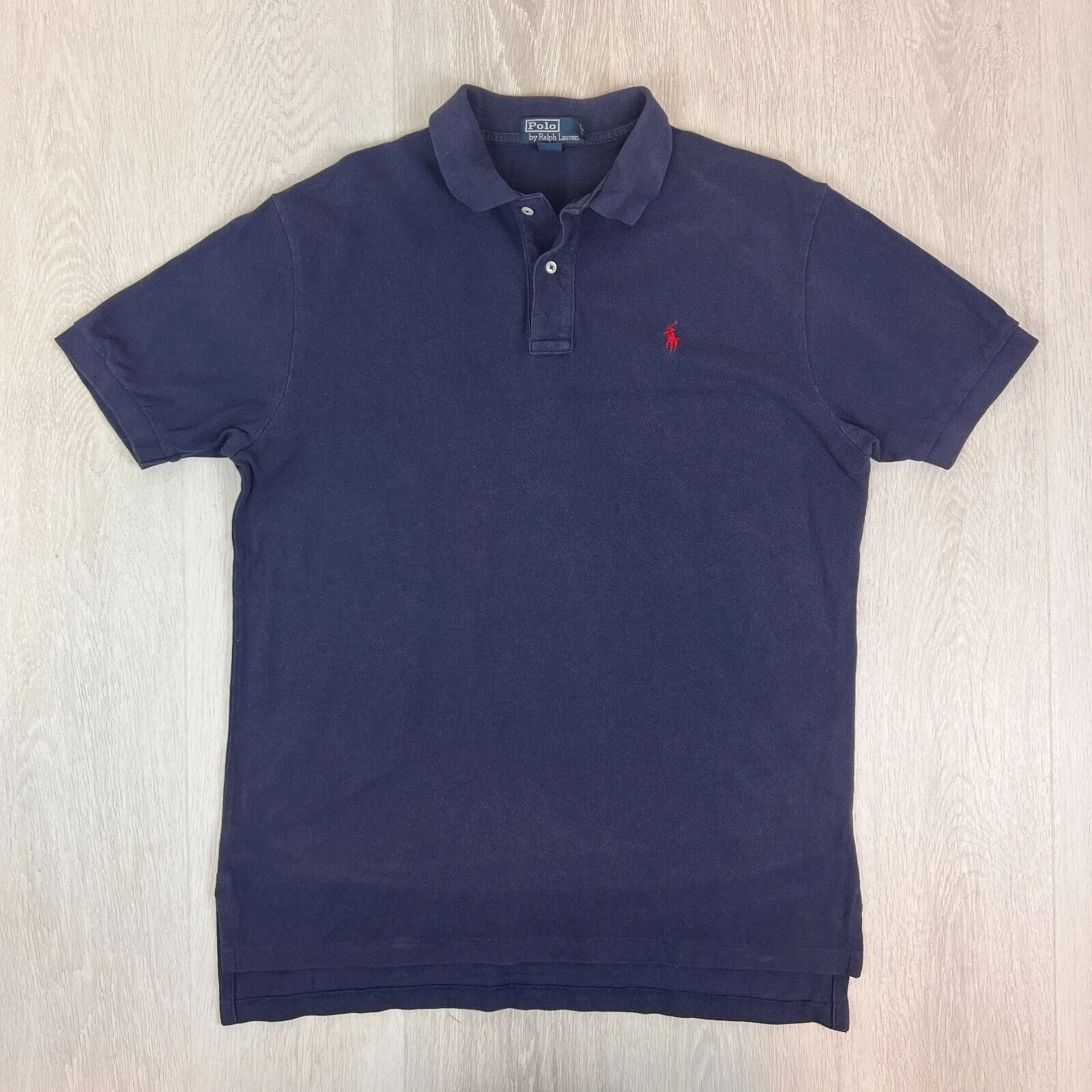 Polo Ralph Lauren Mens Navy Blue Polo Shirt Size Large