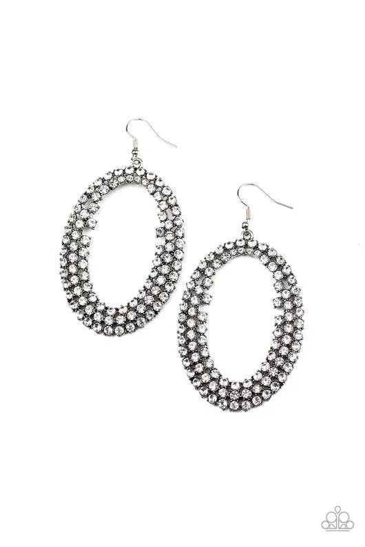 Radical Razzle - White Paparazzi Earrings