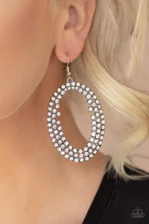 Radical Razzle - White Paparazzi Earrings