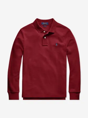 Ralph Lauren Boys Long Sleeve Polo Shirt in Red