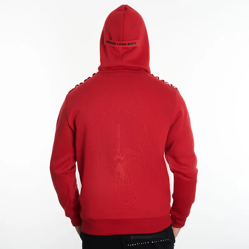 Red Double Bone Urban Hoodie