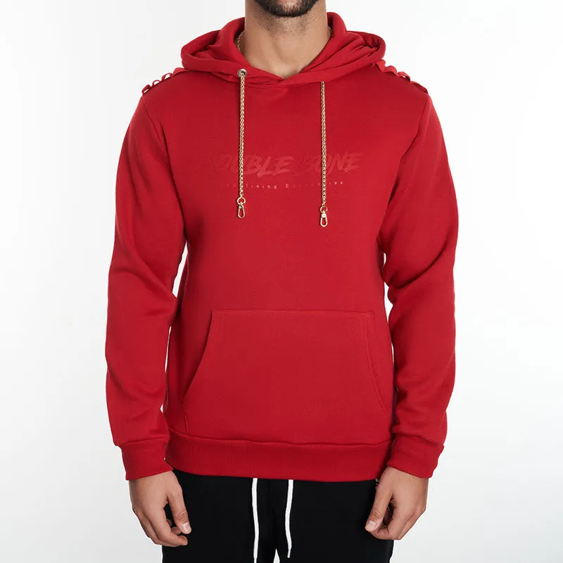 Red Double Bone Urban Hoodie