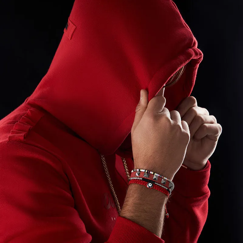 Red Double Bone Urban Hoodie