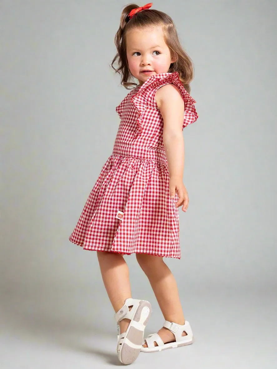 Red Gingham & Lace Dress   Bloomers