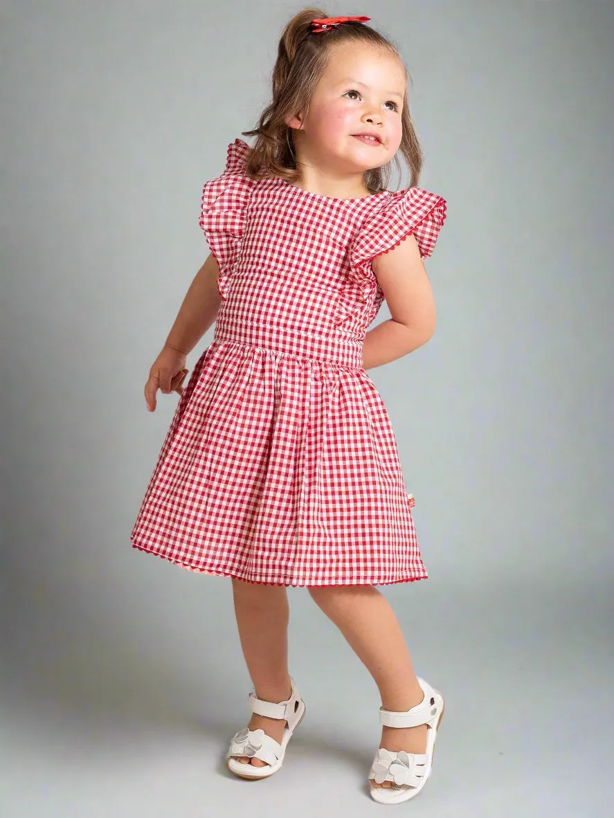 Red Gingham & Lace Dress   Bloomers