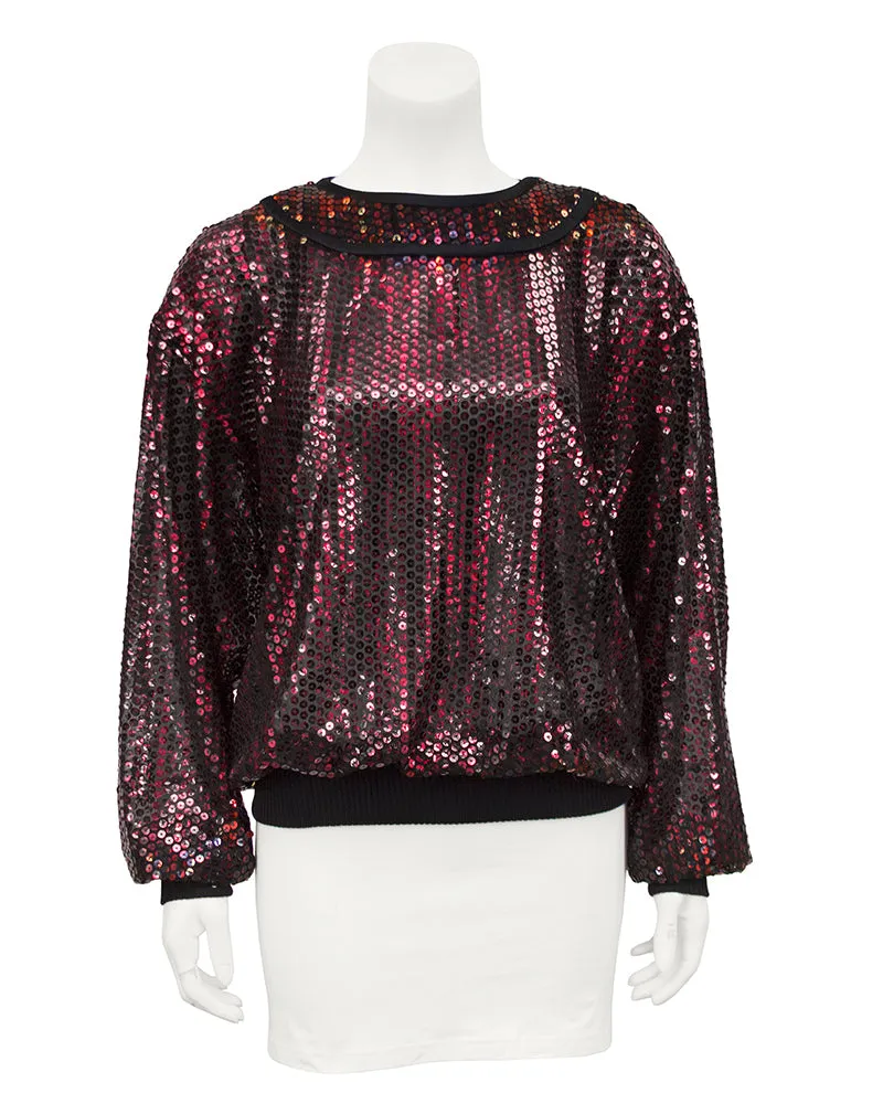 Red Sequin Top