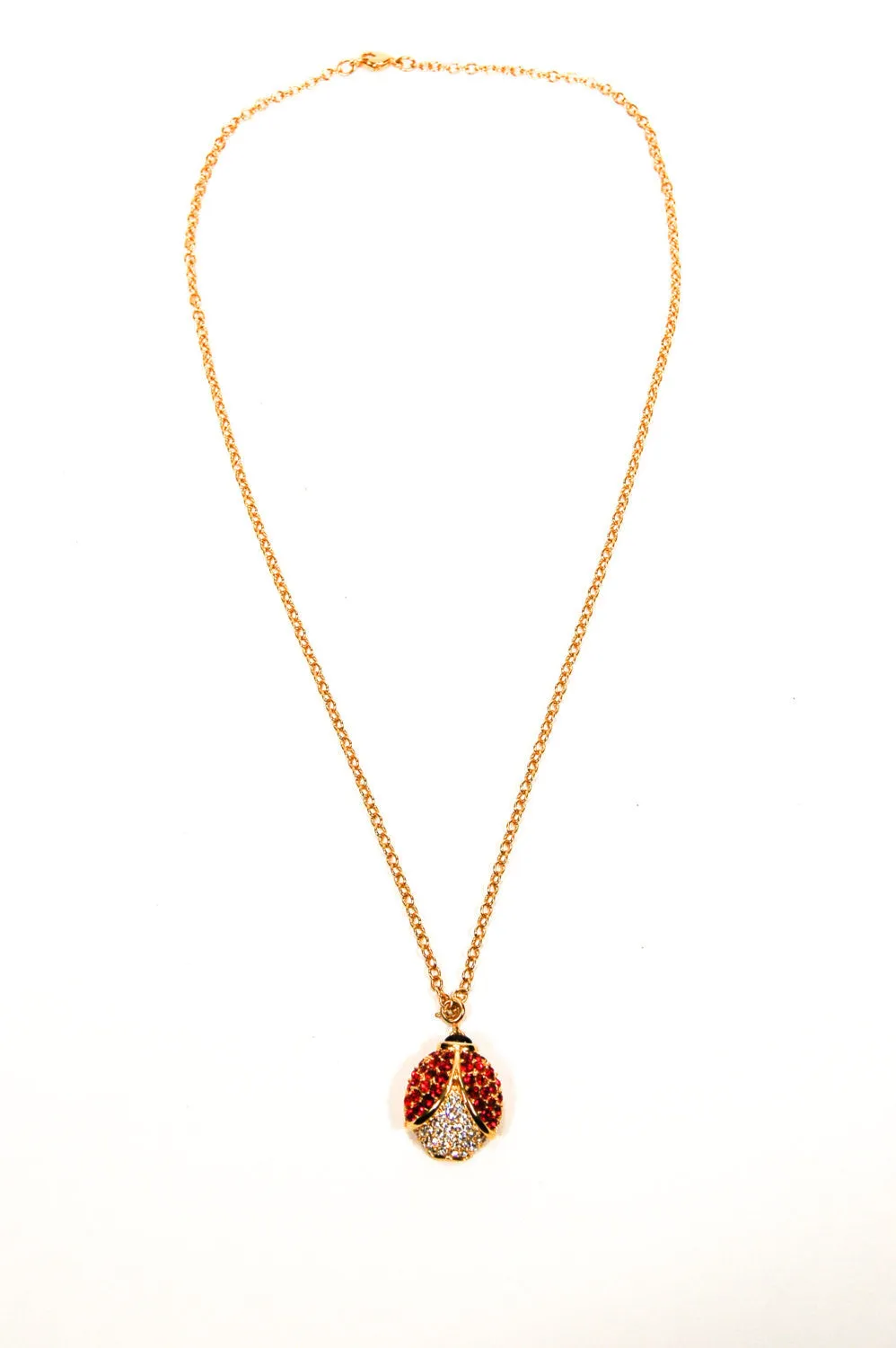 Rhinestone Lady Bug Pendant by Arlene Dahl