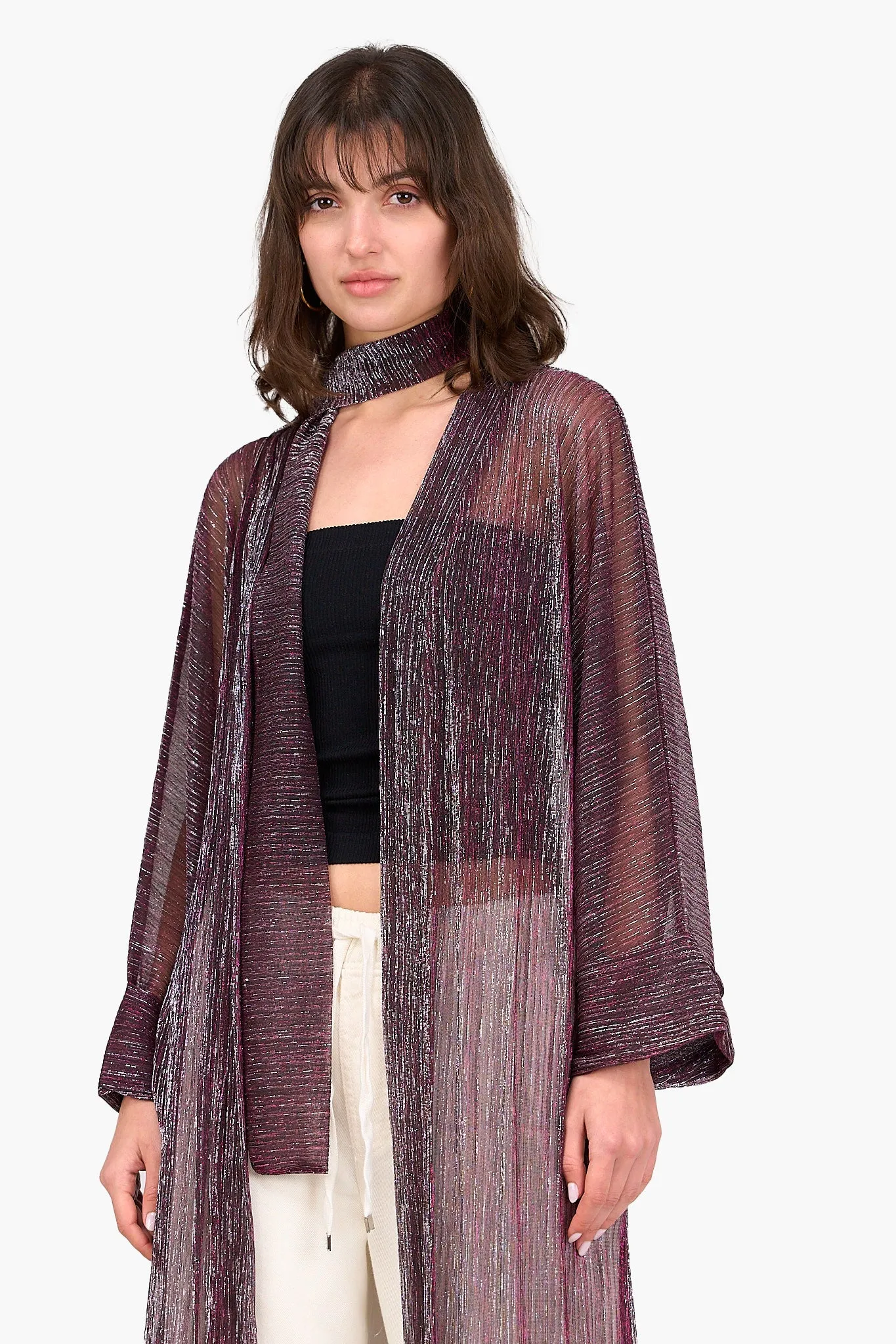 Shimmering Tencel Cardigan
