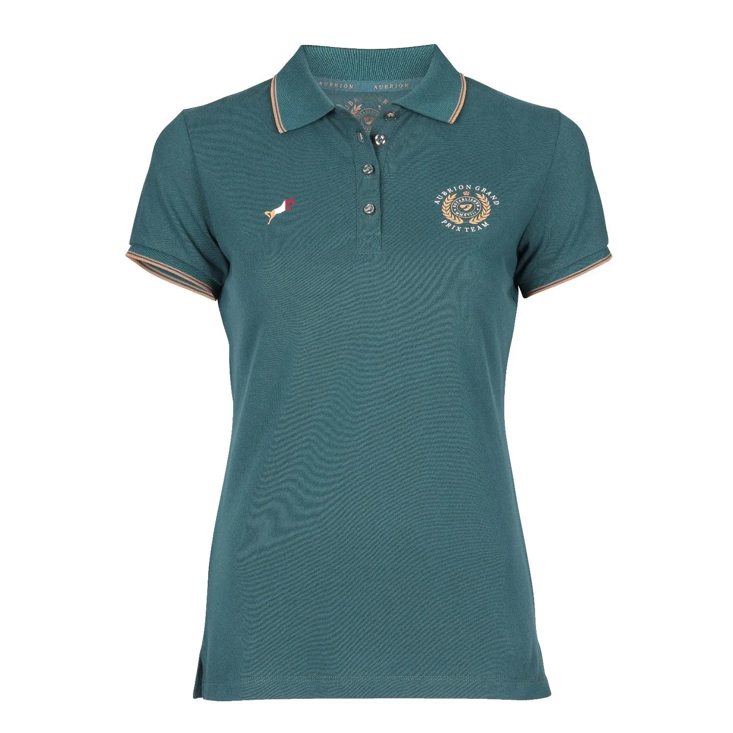 Shires Aubrion Young Rider Green Team Polo Shirt
