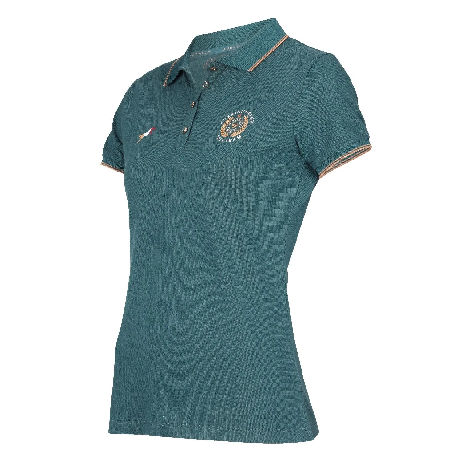 Shires Aubrion Young Rider Green Team Polo Shirt