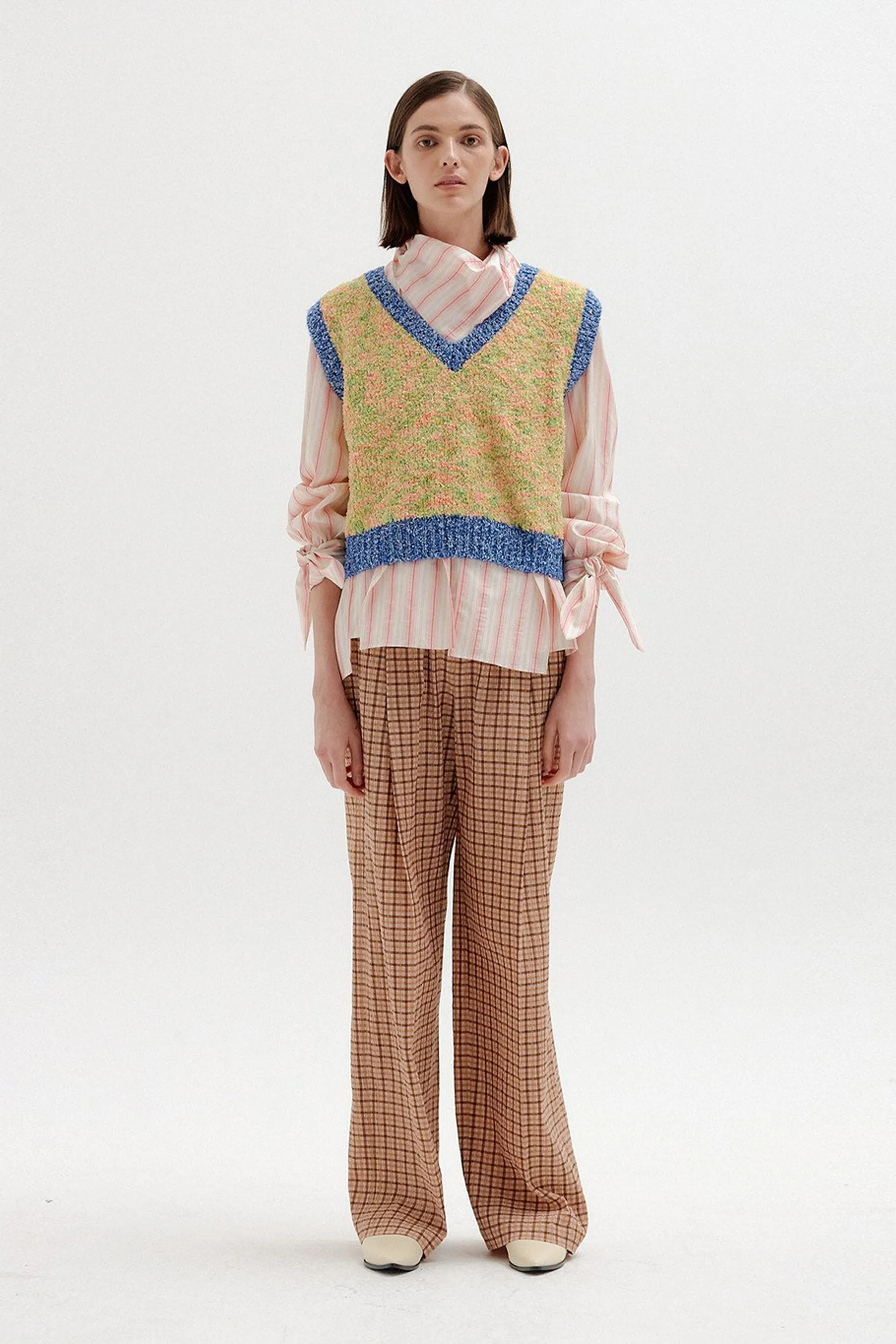 SIKI TRIMMED KNIT VEST