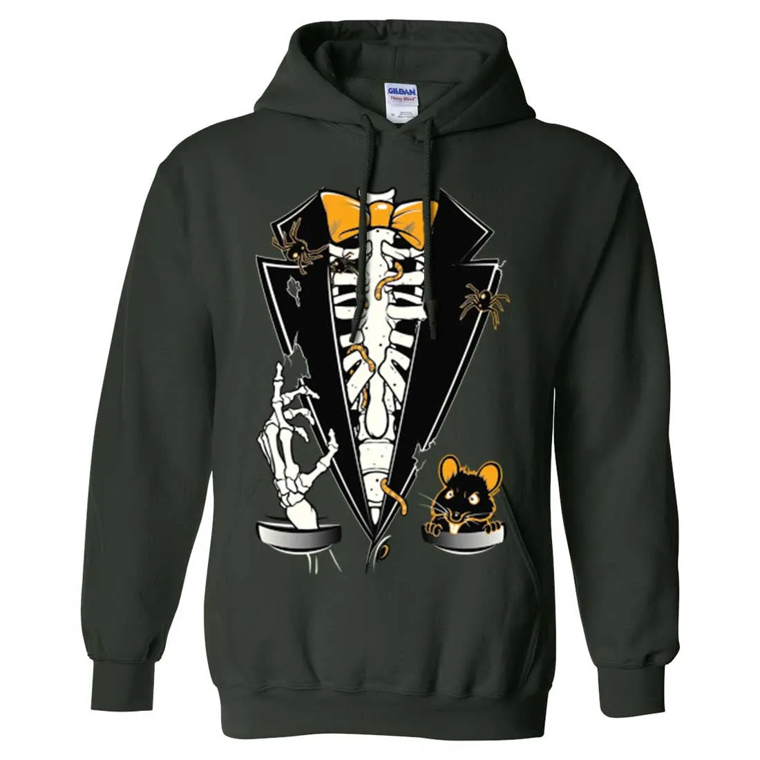 Skeleton Ribcage Tuxedo Sweatshirt Hoodie