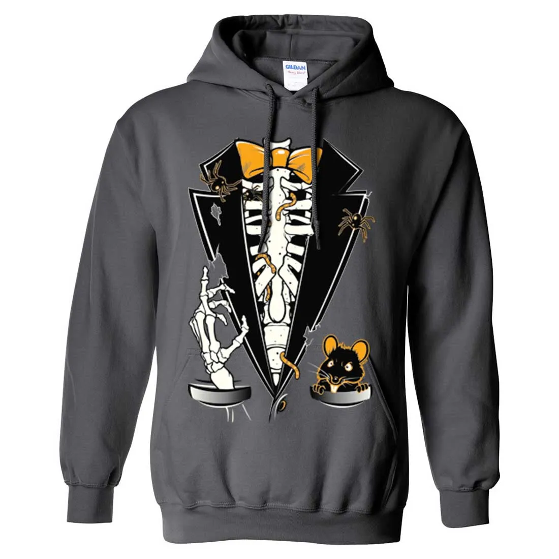 Skeleton Ribcage Tuxedo Sweatshirt Hoodie