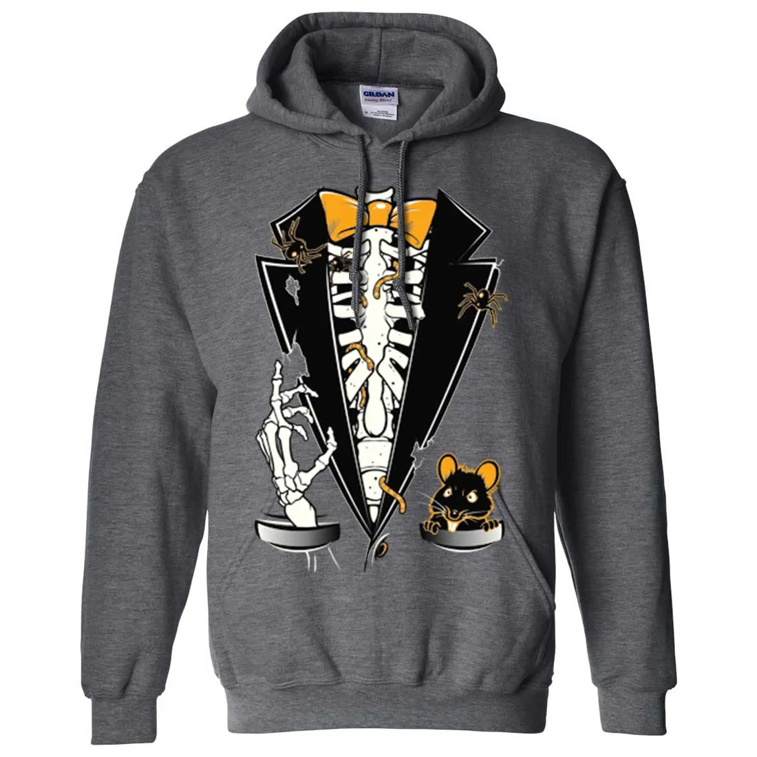 Skeleton Ribcage Tuxedo Sweatshirt Hoodie