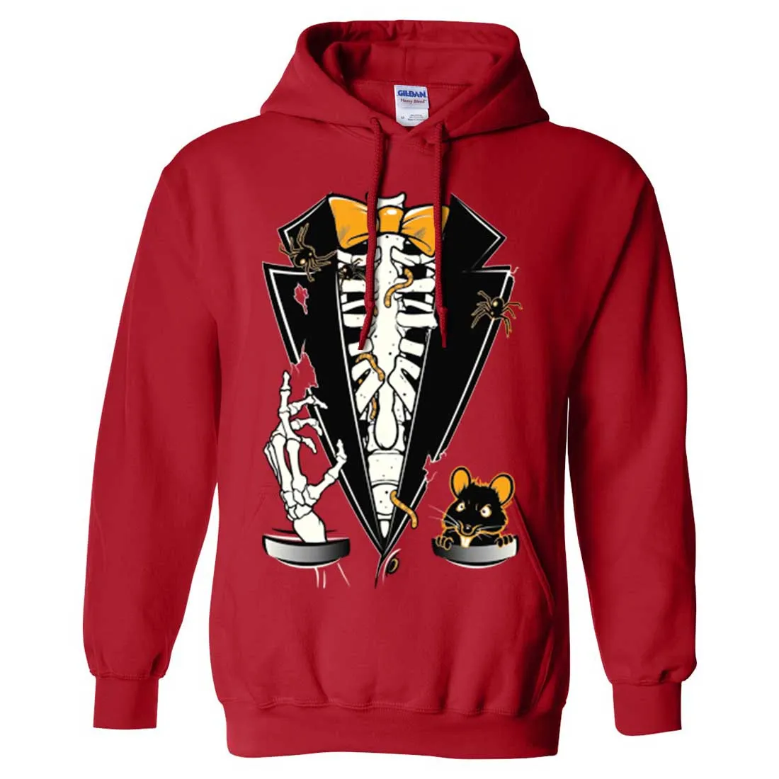 Skeleton Ribcage Tuxedo Sweatshirt Hoodie