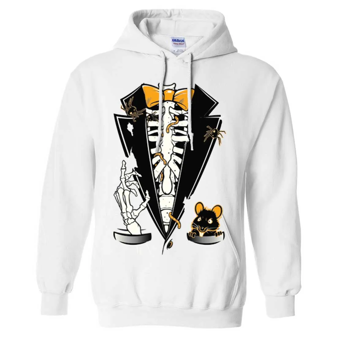 Skeleton Ribcage Tuxedo Sweatshirt Hoodie