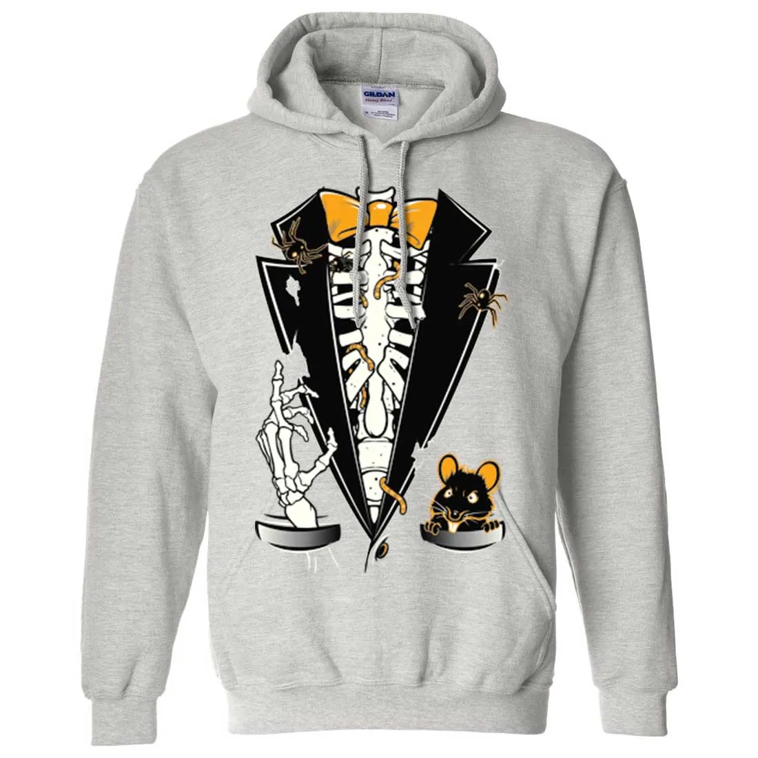 Skeleton Ribcage Tuxedo Sweatshirt Hoodie