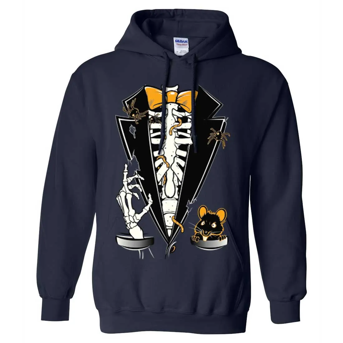 Skeleton Ribcage Tuxedo Sweatshirt Hoodie