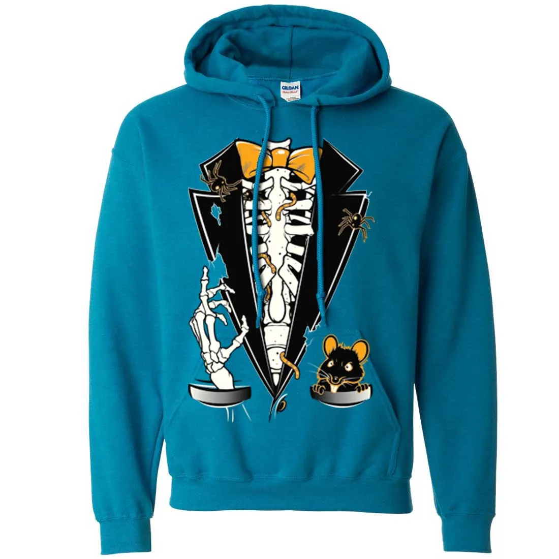 Skeleton Ribcage Tuxedo Sweatshirt Hoodie
