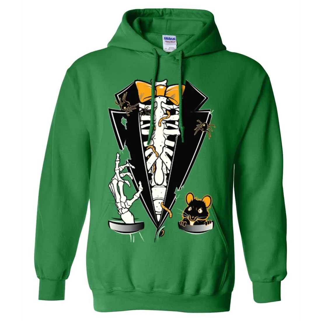 Skeleton Ribcage Tuxedo Sweatshirt Hoodie