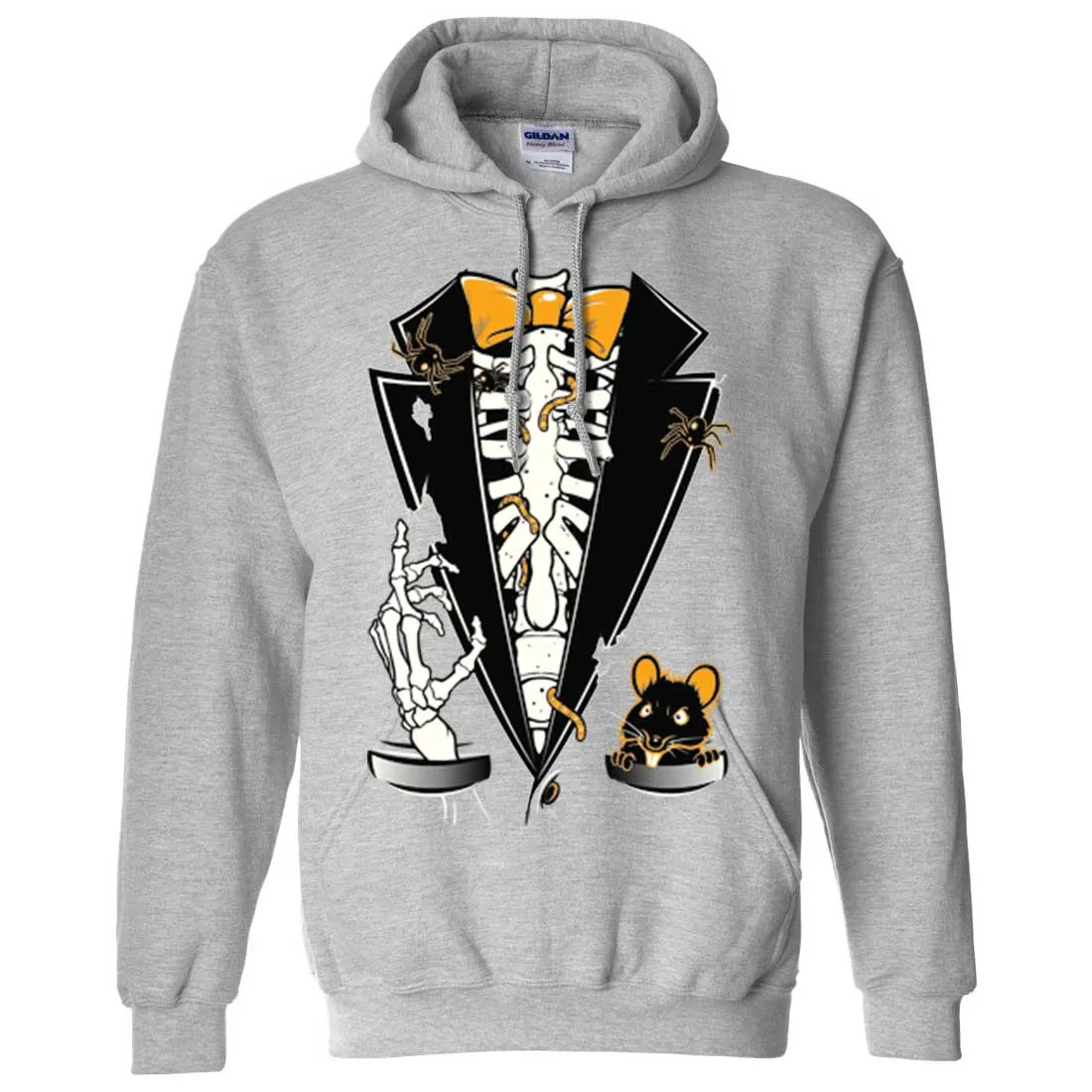 Skeleton Ribcage Tuxedo Sweatshirt Hoodie