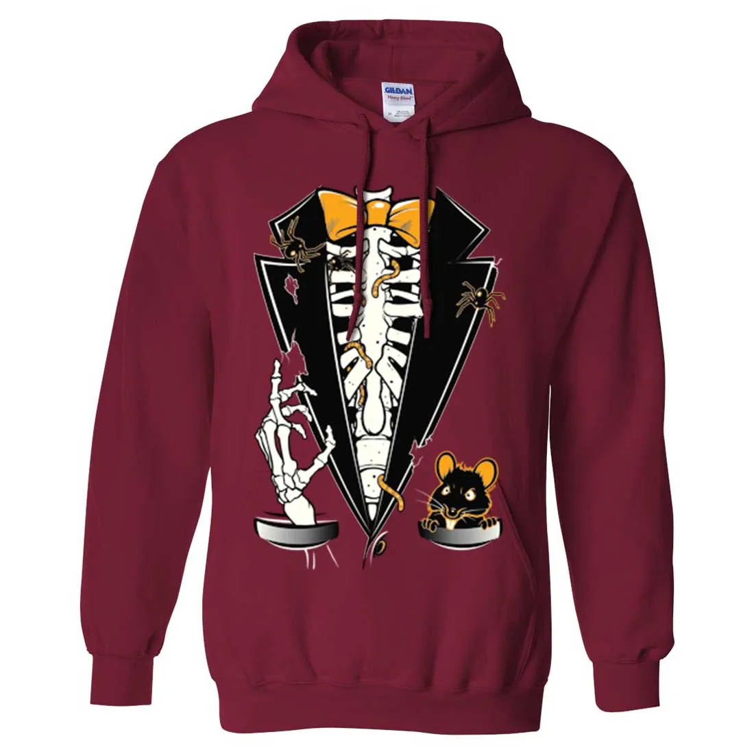 Skeleton Ribcage Tuxedo Sweatshirt Hoodie
