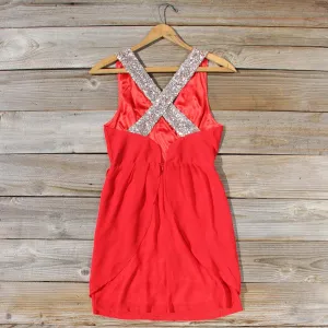 Sparkling Shadows Dress in Red