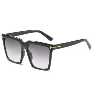 Square Sunglasses Women Men 2021 Oversize TF Black Gradient Glasses