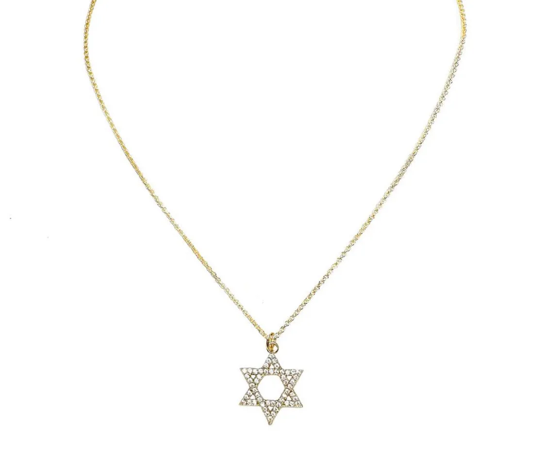 Star of David - Pave Outline