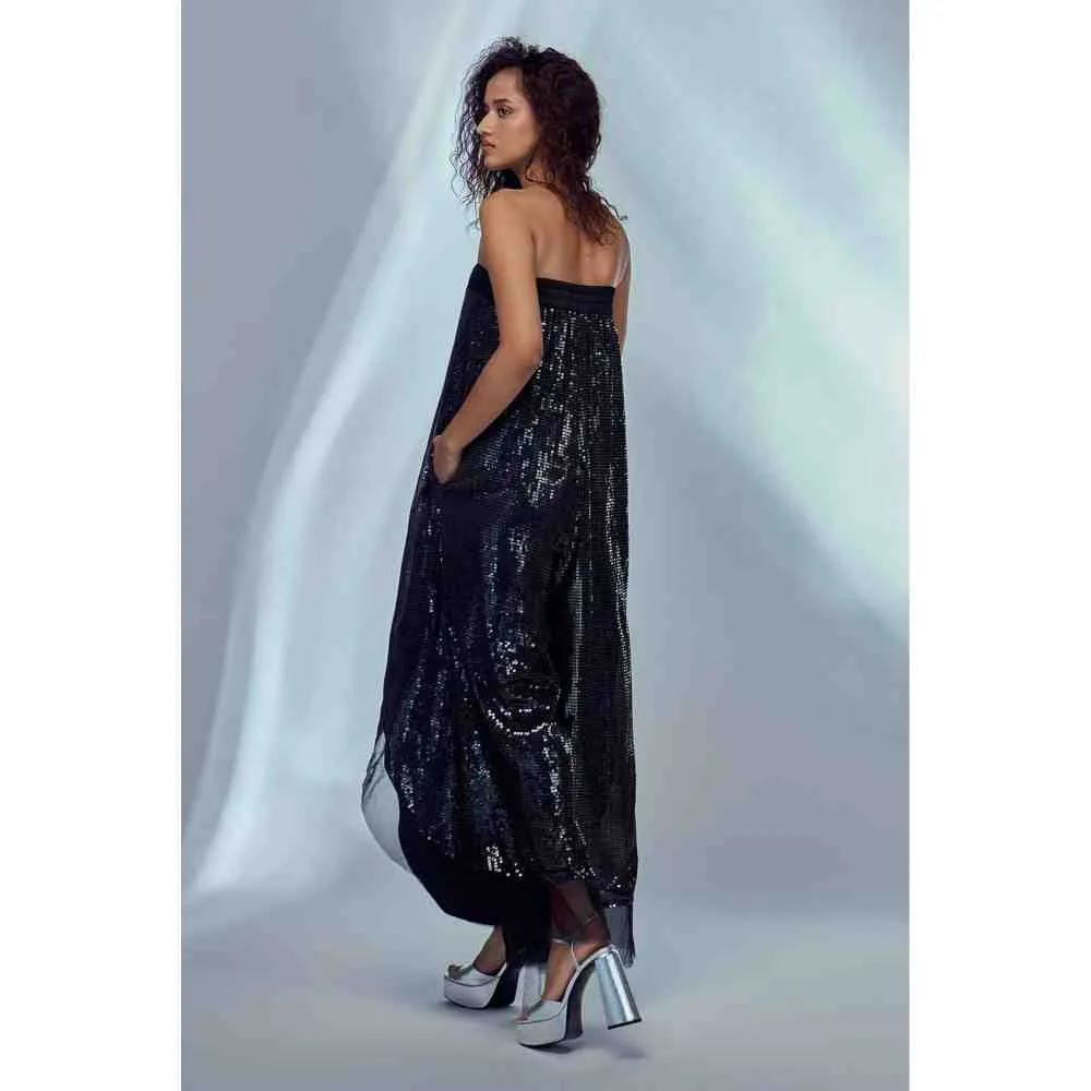 Style Junkiie Black Sequin Jumpsuit