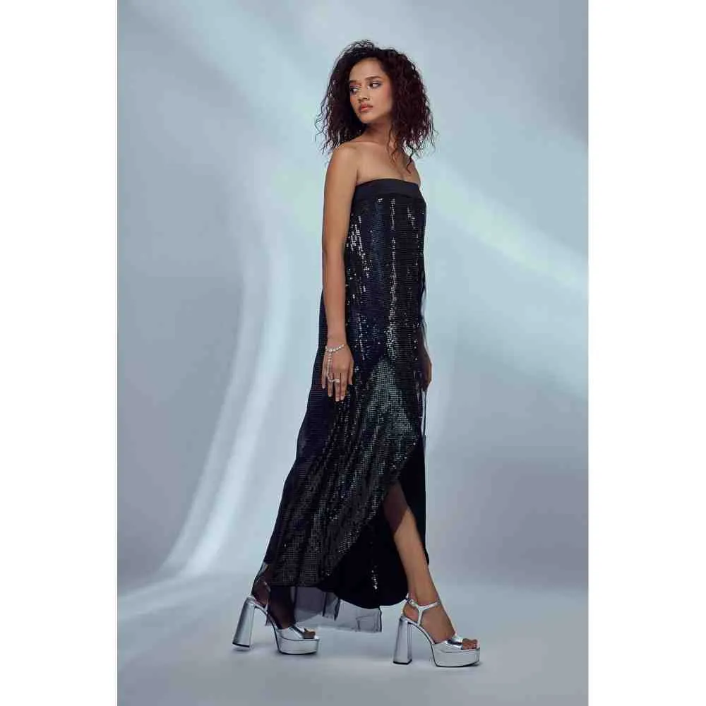 Style Junkiie Black Sequin Jumpsuit
