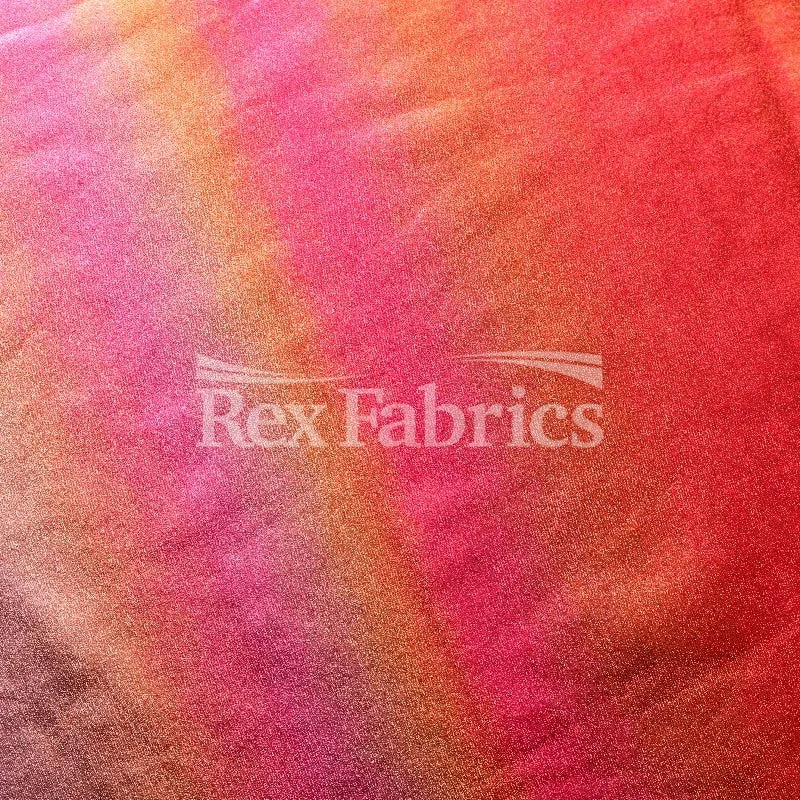 Sunset Ombre - 4-Way Stretch Nylon Spandex Hologram
