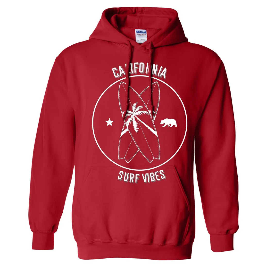 Surf Vibes White Print Sweatshirt Hoodie