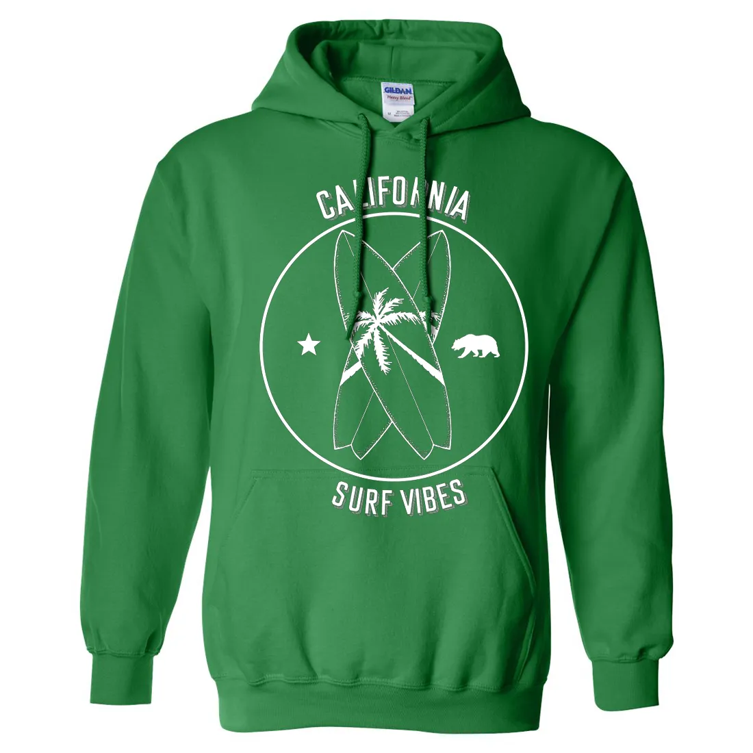 Surf Vibes White Print Sweatshirt Hoodie