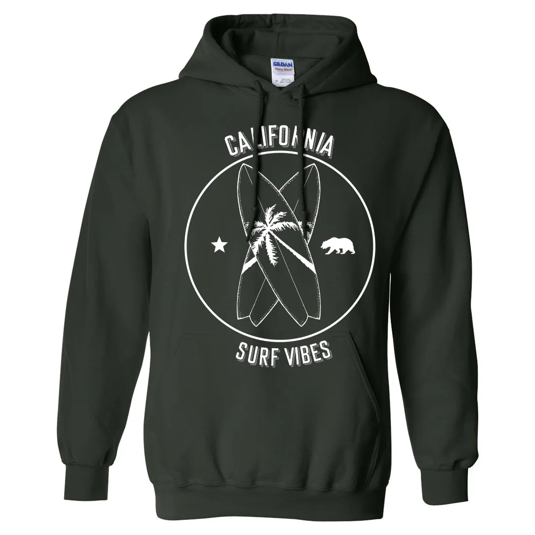 Surf Vibes White Print Sweatshirt Hoodie