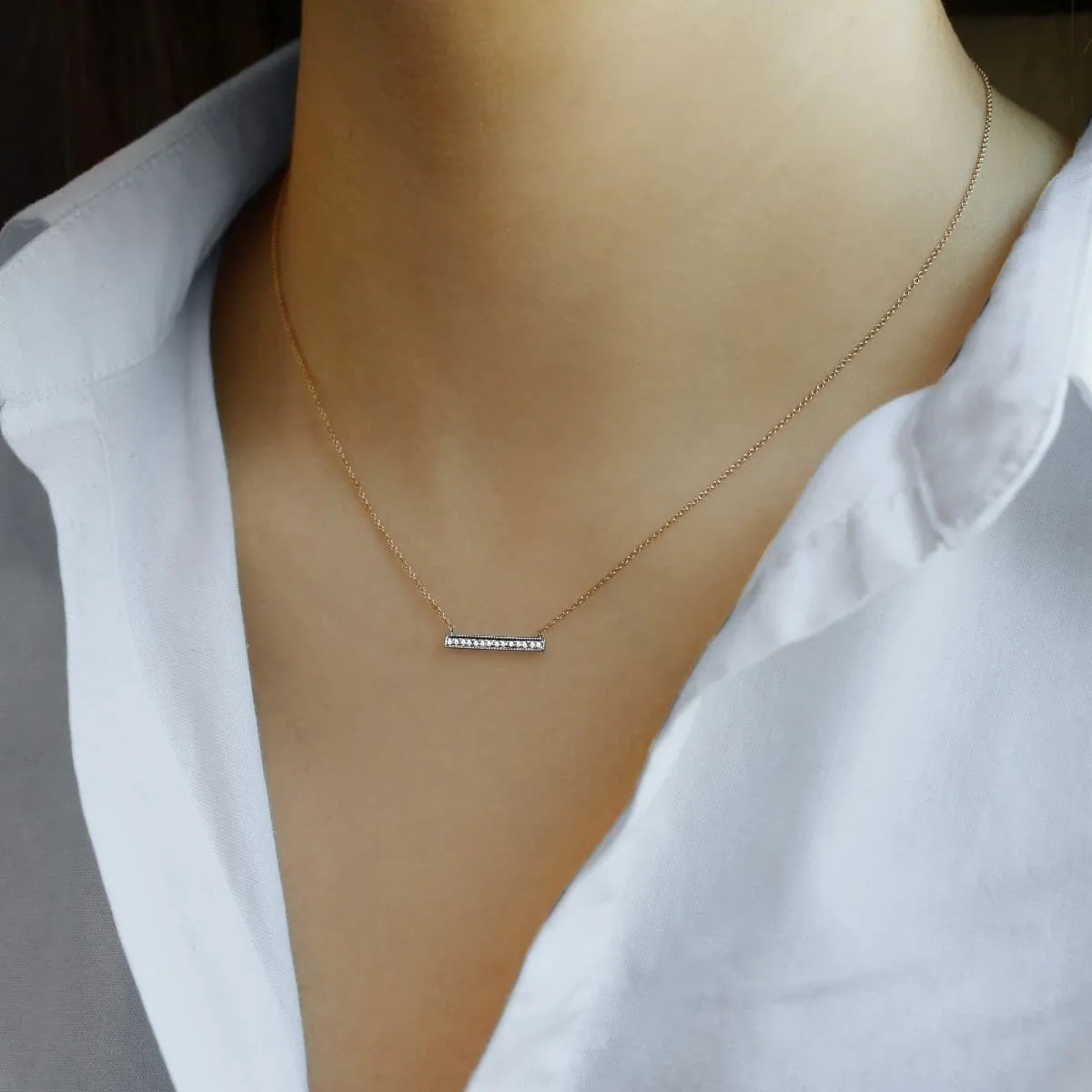 Sylvie Rose Medium Bar Necklace