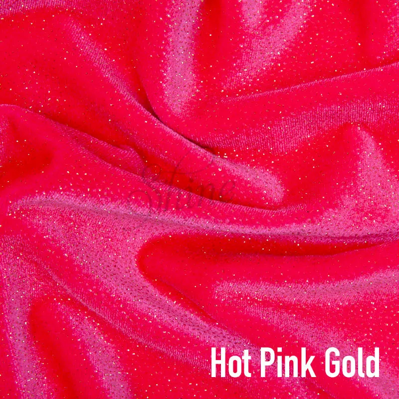 The Bianca Jumpsuit in Hot Pink Gold Stardust Glitter