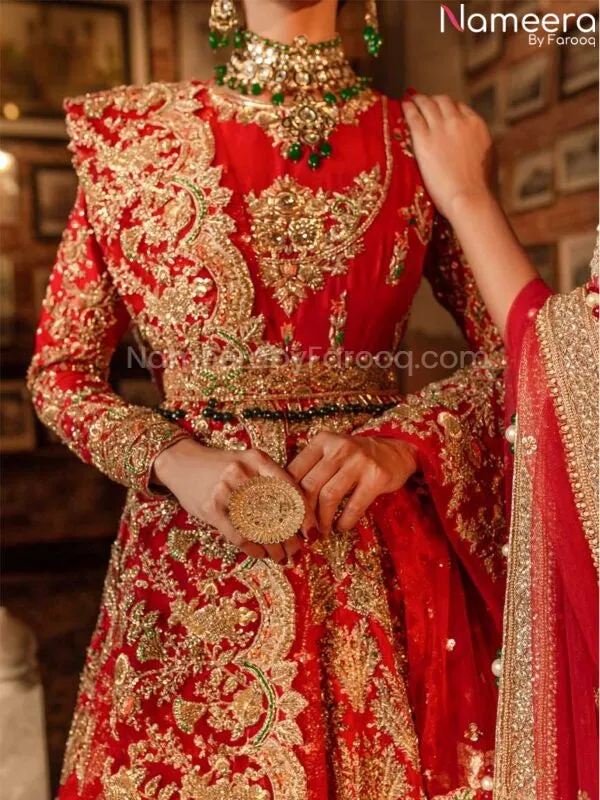 The Embellished Designer Red Lehenga For Bride #BN811